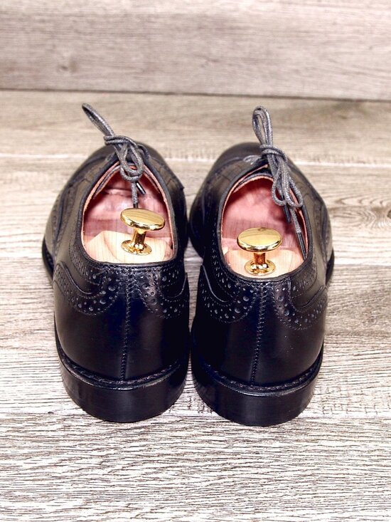 * NIB * $395 Allen Edmonds MADISON PARK Derby 7 D Black * add $15 new Trees main image 8